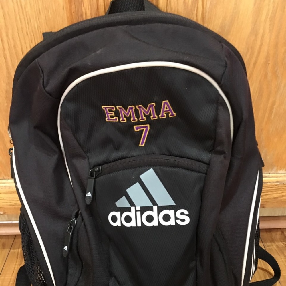 EMMA monogram initial Adidas sport bag backpack - Picture 2 of 12